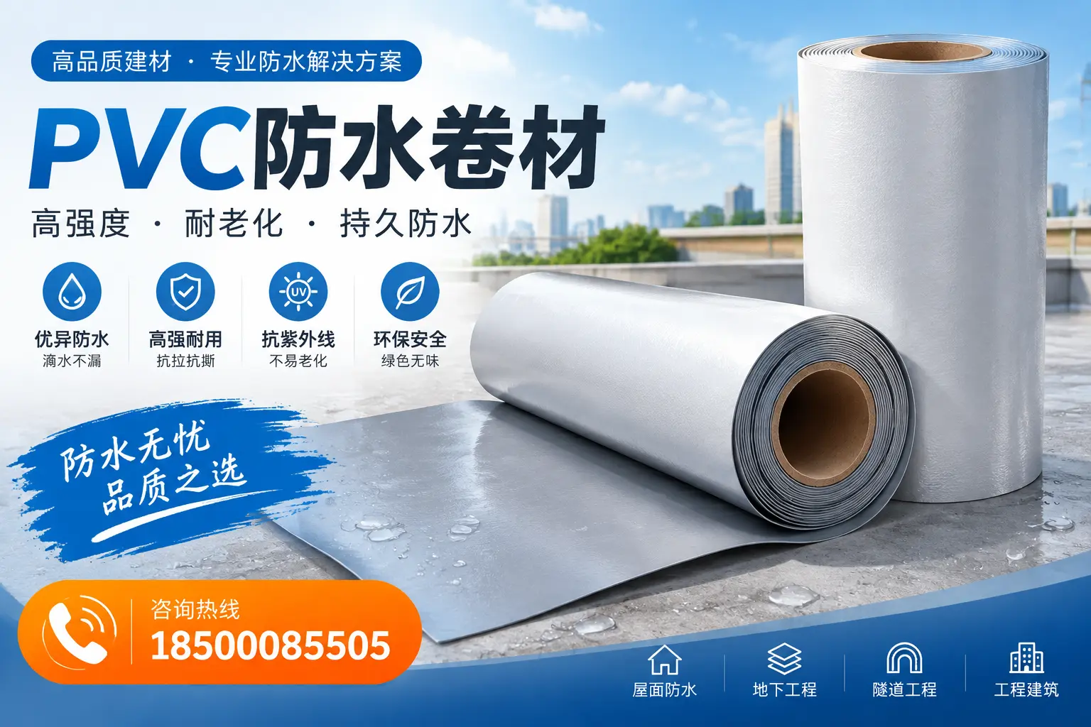 PVC防水卷材的使用寿命与维护周期,适合孝感业主参考