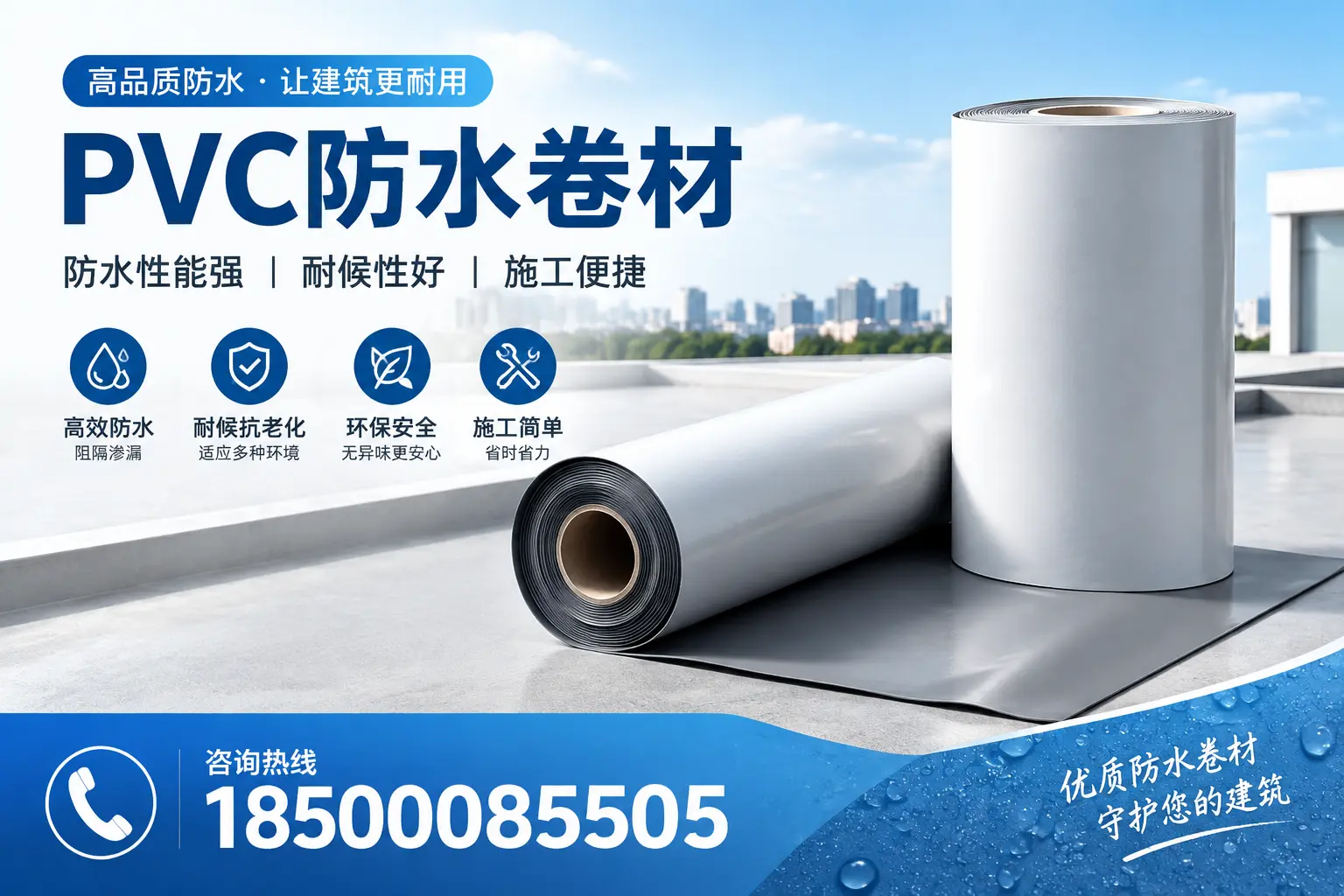 PVC防水卷材的维护保养秘籍,保障孝感客户的投资