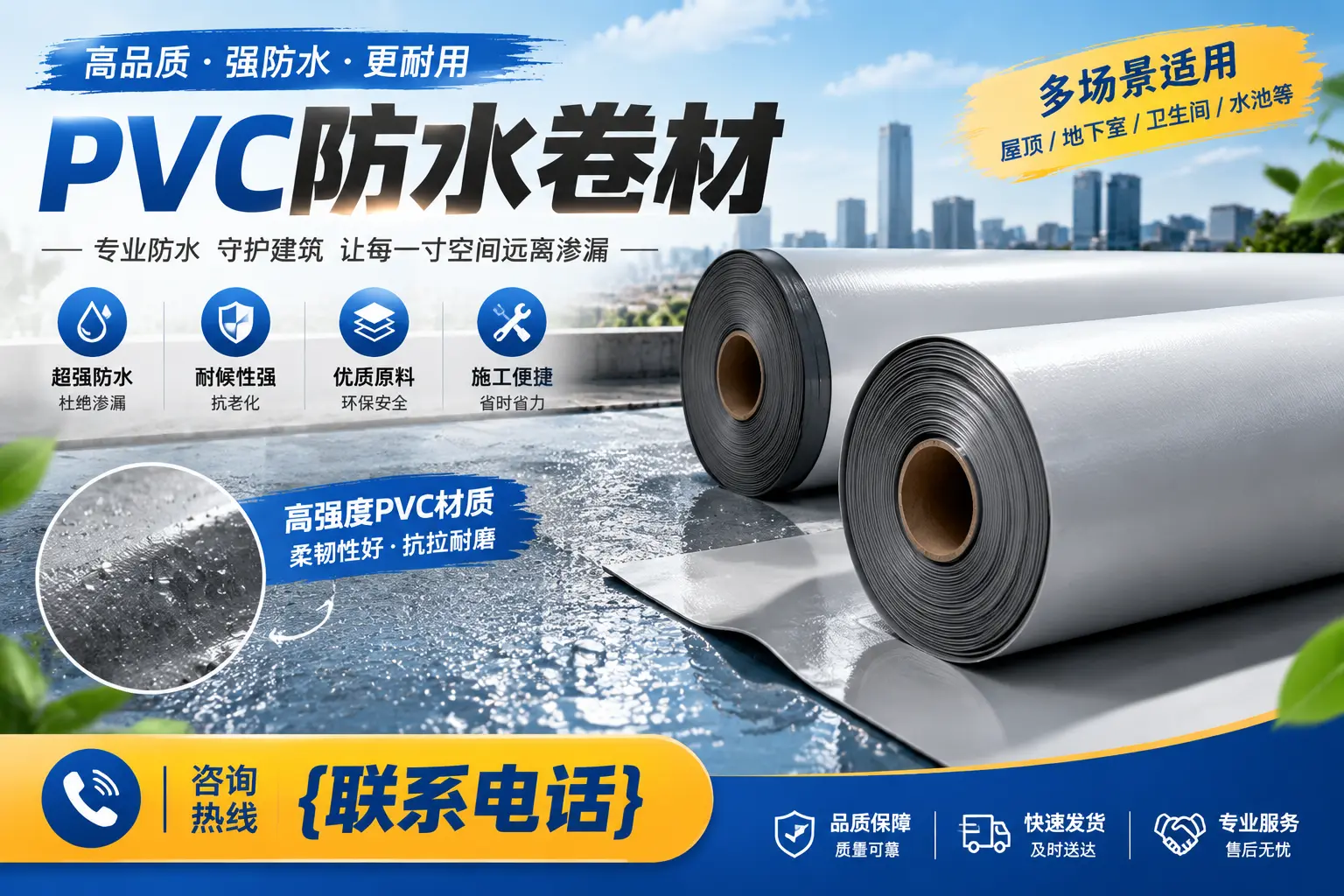 pvc防水卷材在孝感的行业应用前景分析